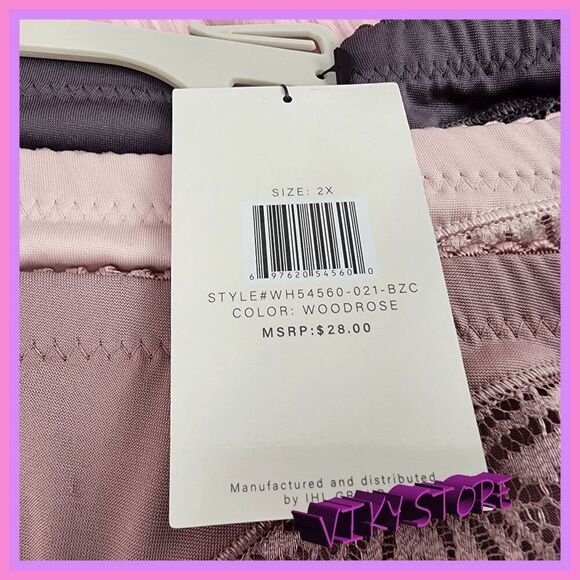 💖 NWT NU BODY WEAR 3PK Multicolor Panties 2XL Extended Size #7232 💖 - Picture 3 of 6